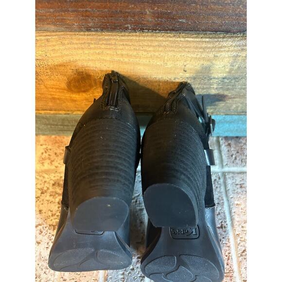 Korks Black Reynosa Stacked Heel Ankle‎ Bootie 7.5 - Picture 11 of 13